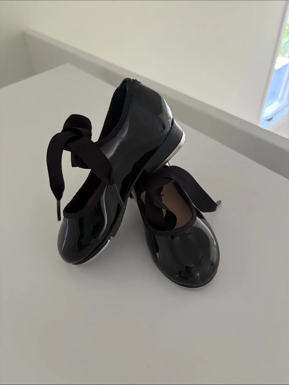 Caparros Black Patent Girls' Ribbon Mary Janes